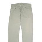 LEVI'S Mens Cotton Blend Beige Regular Straight Trousers W33 L32 Casual Zip