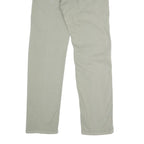 LEVI'S Mens Cotton Blend Beige Regular Straight Trousers W33 L32 Casual Zip