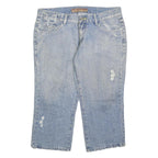 C MATTEO Mens Shorts Blue Denim XL W38 Distressed Casual Cotton Blend