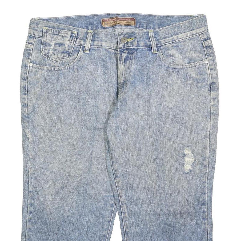 C MATTEO Mens Shorts Blue Denim XL W38 Distressed Casual Cotton Blend