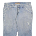 C MATTEO Mens Shorts Blue Denim XL W38 Distressed Casual Cotton Blend