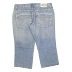 C MATTEO Mens Shorts Blue Denim XL W38 Distressed Casual Cotton Blend