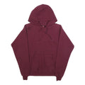 HANES Mens Maroon Pullover Hoodie S Plain Cotton Blend Casual Workwear