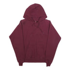 HANES Mens Maroon Pullover Hoodie S Plain Cotton Blend Casual Workwear