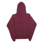 HANES Mens Maroon Pullover Hoodie S Plain Cotton Blend Casual Workwear
