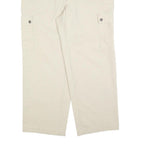 ARAMARK Mens Cotton Blend Beige Relaxed Straight Trousers W36 L30 Work Cargo