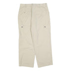ARAMARK Mens Cotton Blend Beige Relaxed Straight Trousers W36 L30 Work Cargo