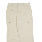 ARAMARK Mens Cotton Blend Beige Relaxed Straight Trousers W36 L30 Work Cargo