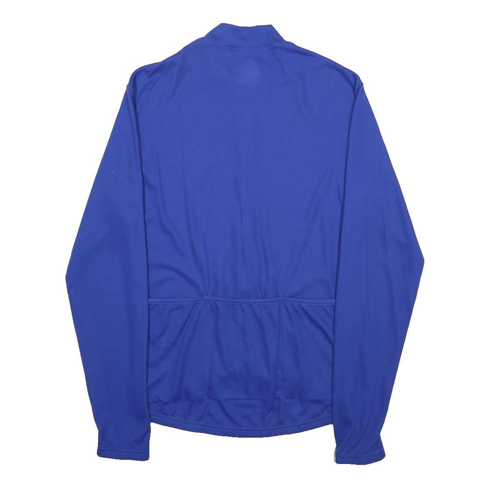 NIKE Mens Blue Cycling Jersey M Long Sleeve 1/4 Zip Performance Fit