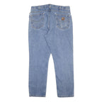 CARHARTT Mens Regular Blue Denim Jeans W36 L30 Classic Cotton Zip