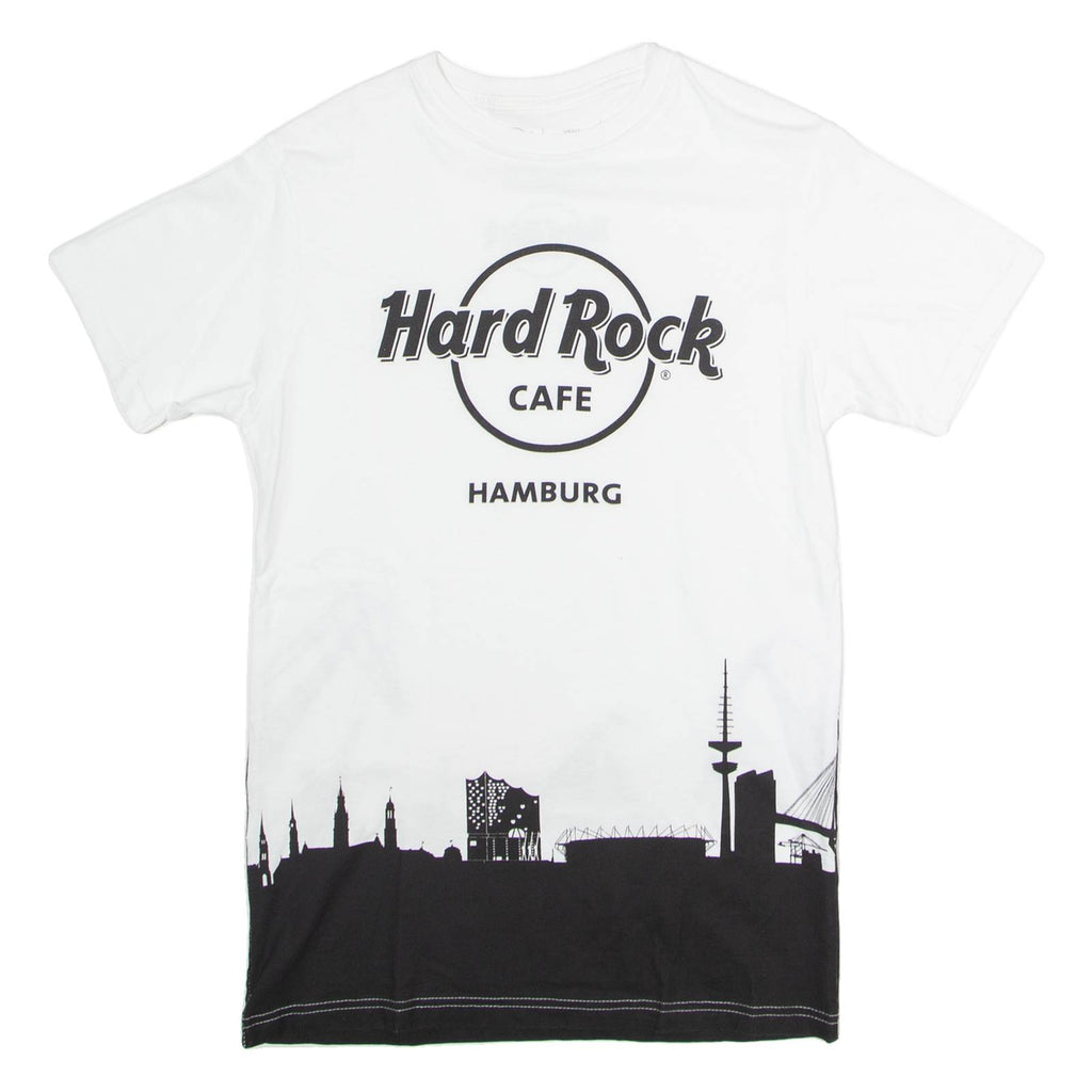 HARD ROCK CAFE Hamburg Mens T-Shirt White Crew Neck S