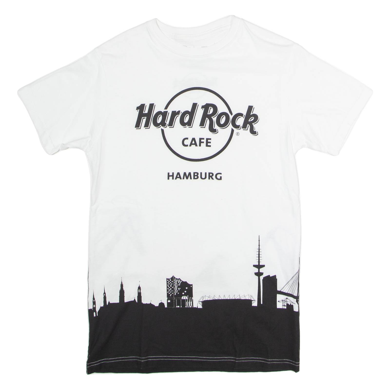 HARD ROCK CAFE Hamburg Mens T-Shirt White Crew Neck S