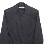 MARELLA Womens Black Jacket UK 12 Cotton Blend Button Classic Tailored Plain