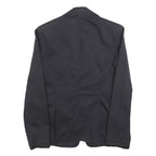 MARELLA Womens Black Jacket UK 12 Cotton Blend Button Classic Tailored Plain