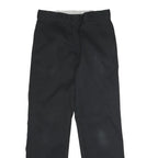 DICKIES Mens Polyester Blend Black Classic Straight Trousers W31 L31 Workwear