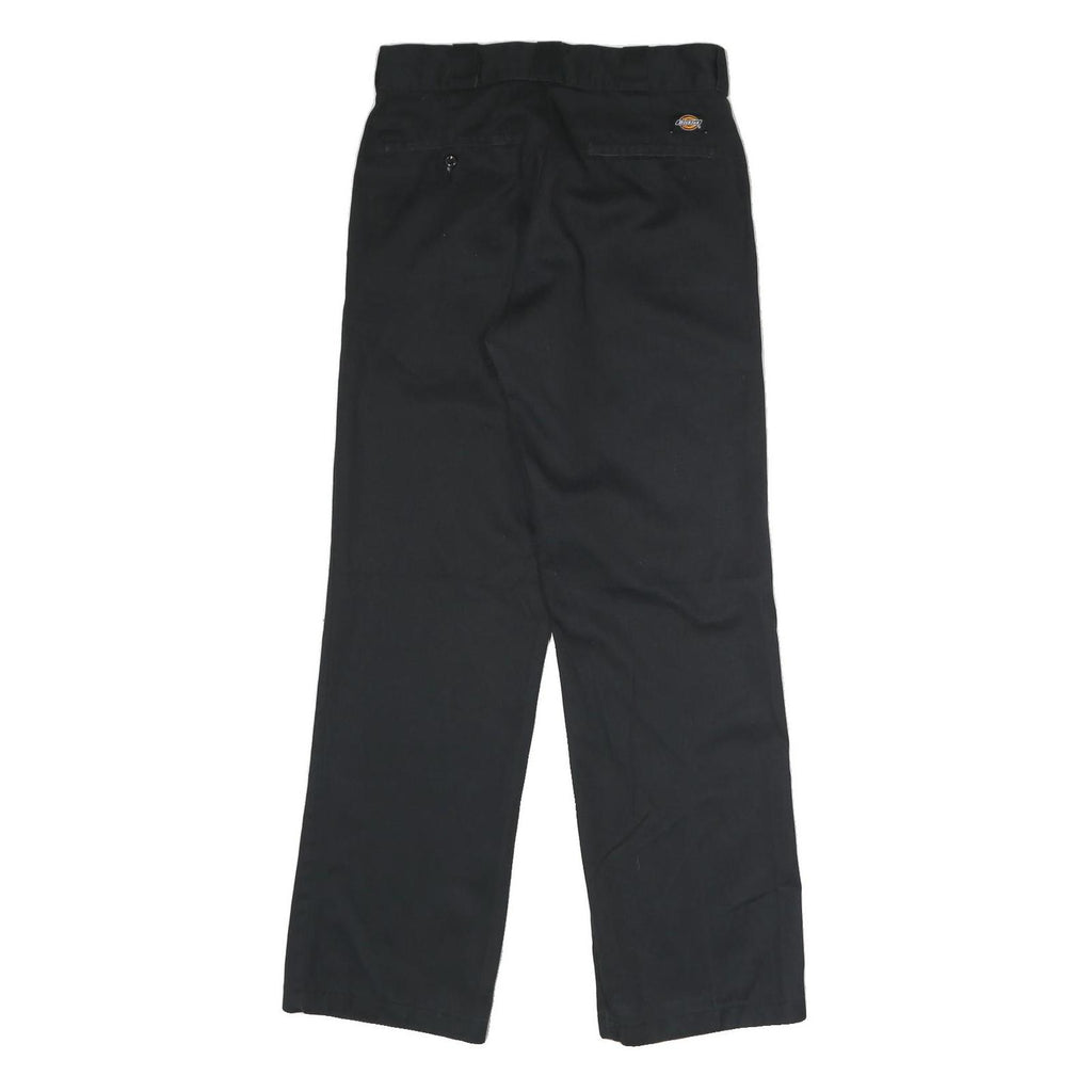 DICKIES Mens Polyester Blend Black Classic Straight Trousers W31 L31 Workwear