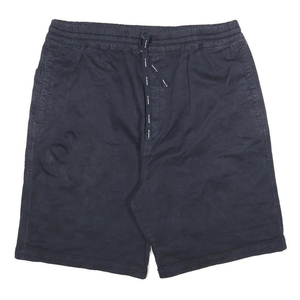 CARHARTT Mens Shorts Black Casual XL W35 Drawstring Cotton Blend