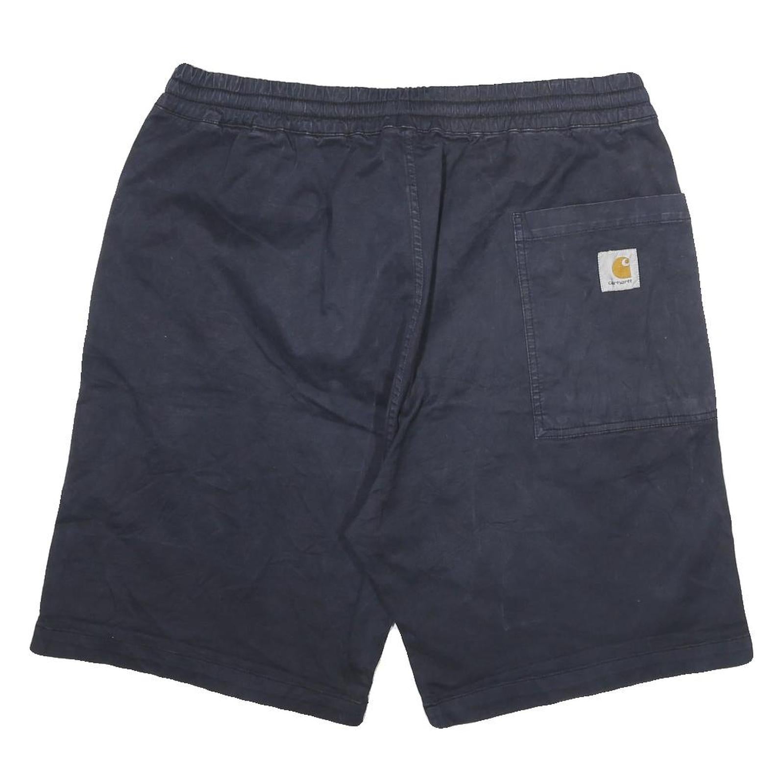 CARHARTT Mens Shorts Black Casual XL W35 Drawstring Cotton Blend