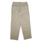 FIELDMASTER Mens Cotton Beige Regular Cargo Trousers W36 L34 Utility Zip Pockets