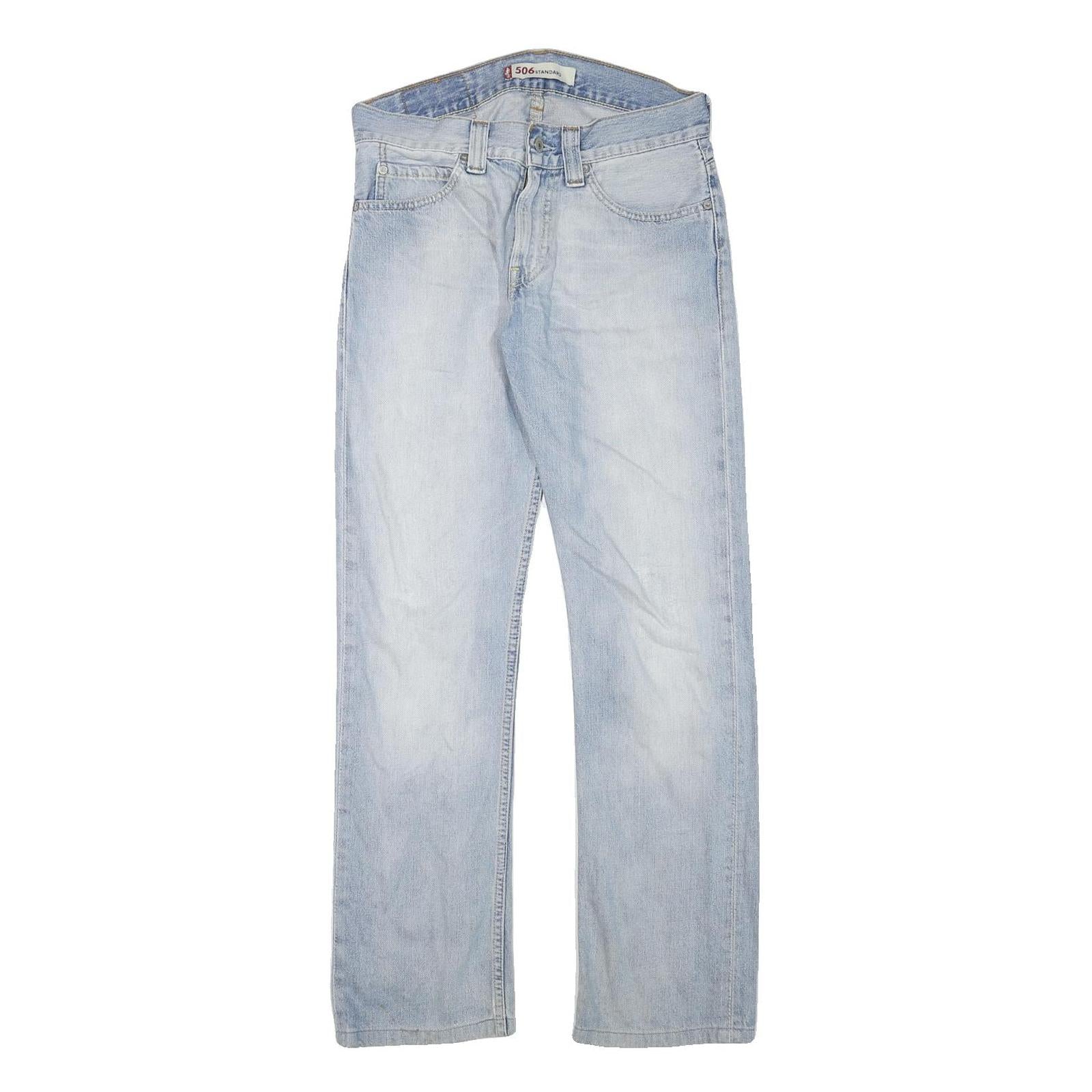 LEVI'S Mens Jeans Light Blue Regular Straight Denim Stone Wash W30 L31 Casual