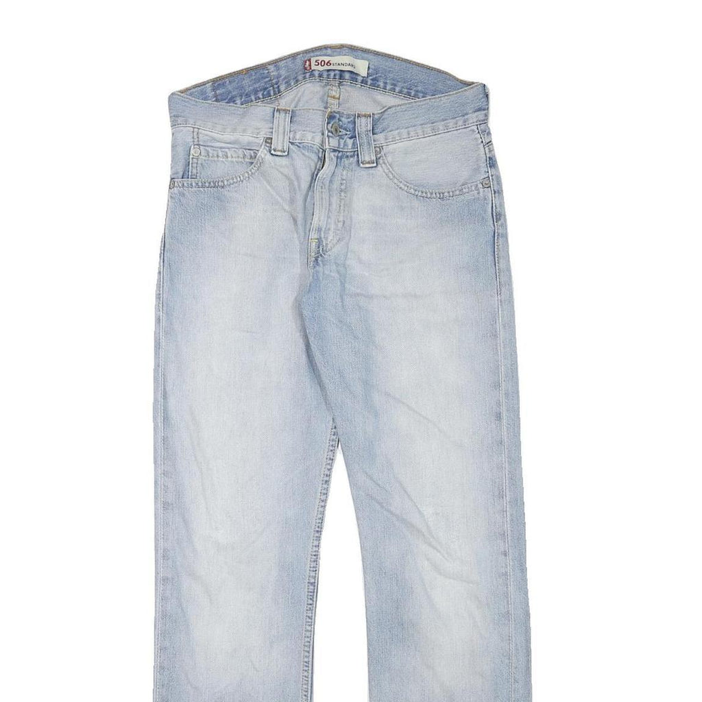 LEVI'S Mens Jeans Light Blue Regular Straight Denim Stone Wash W30 L31 Casual