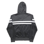 ELLESSE Womens Black & Grey Zip Up Hooded Polyester Blend Hoodie UK 14