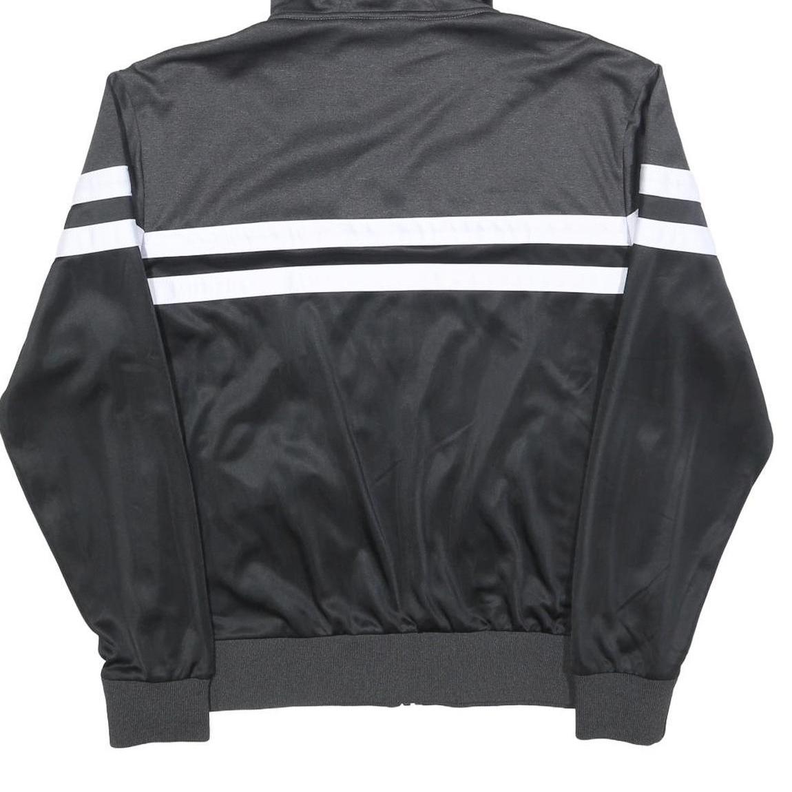 ELLESSE Womens Black & Grey Zip Up Hooded Polyester Blend Hoodie UK 14