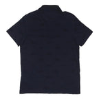 TED BAKER Mens Navy Blue Short Sleeve Cotton Blend Polo Shirt M Stylish Pocket