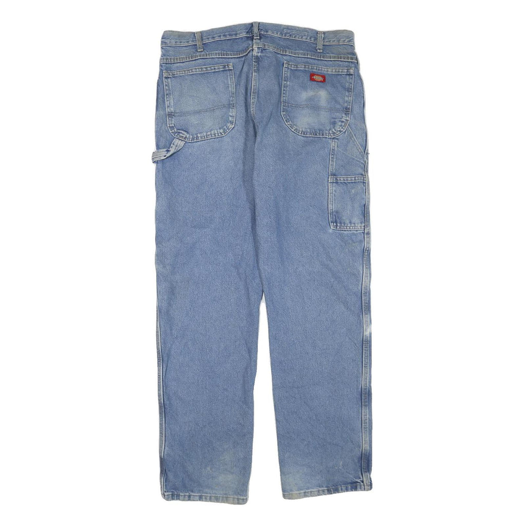 DICKIES Mens Jeans Blue Regular Straight Denim Medium W40 L34 Workwear