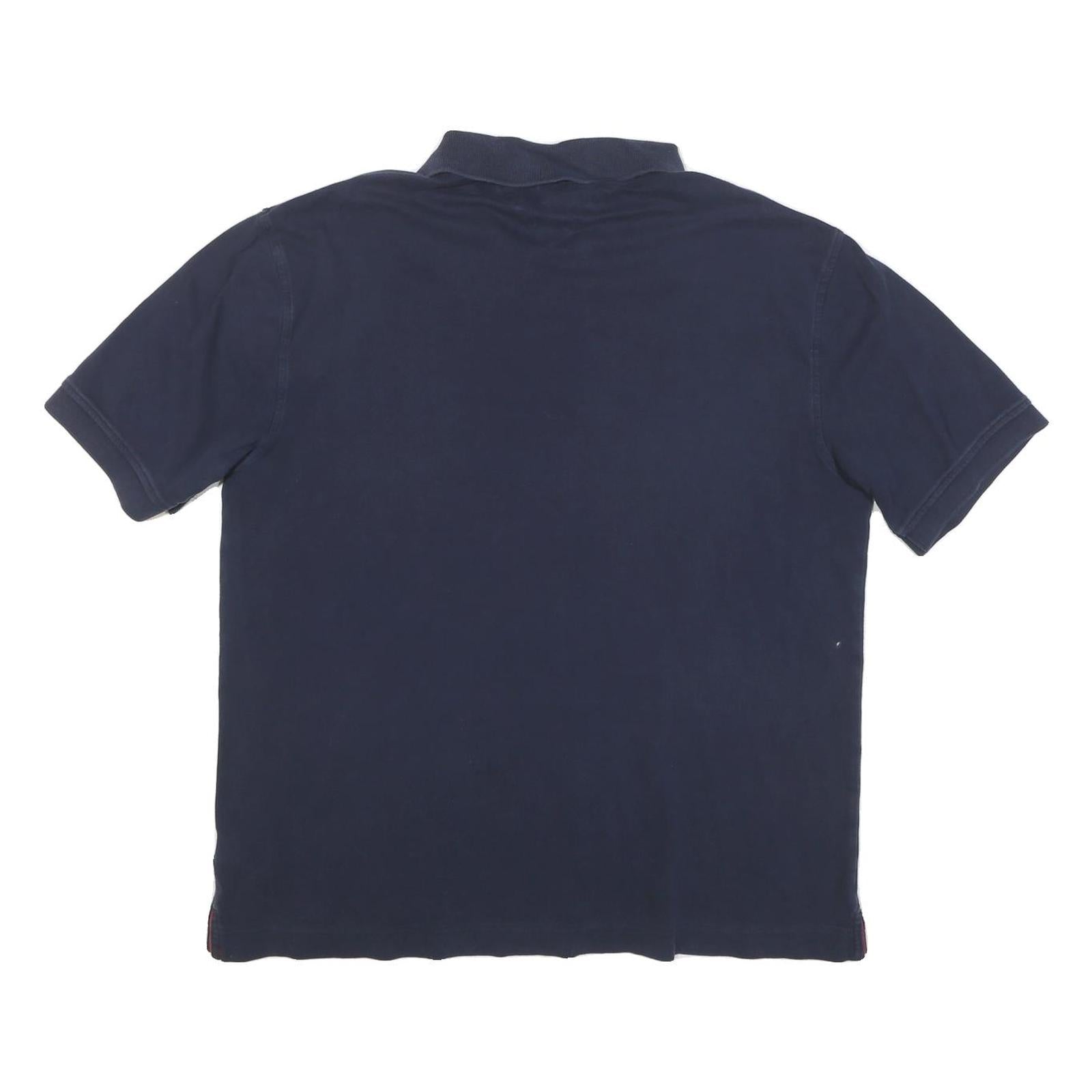 TOMMY HILFIGER Mens Navy Blue Polo Shirt Short Sleeve XL Classic Fit Crest