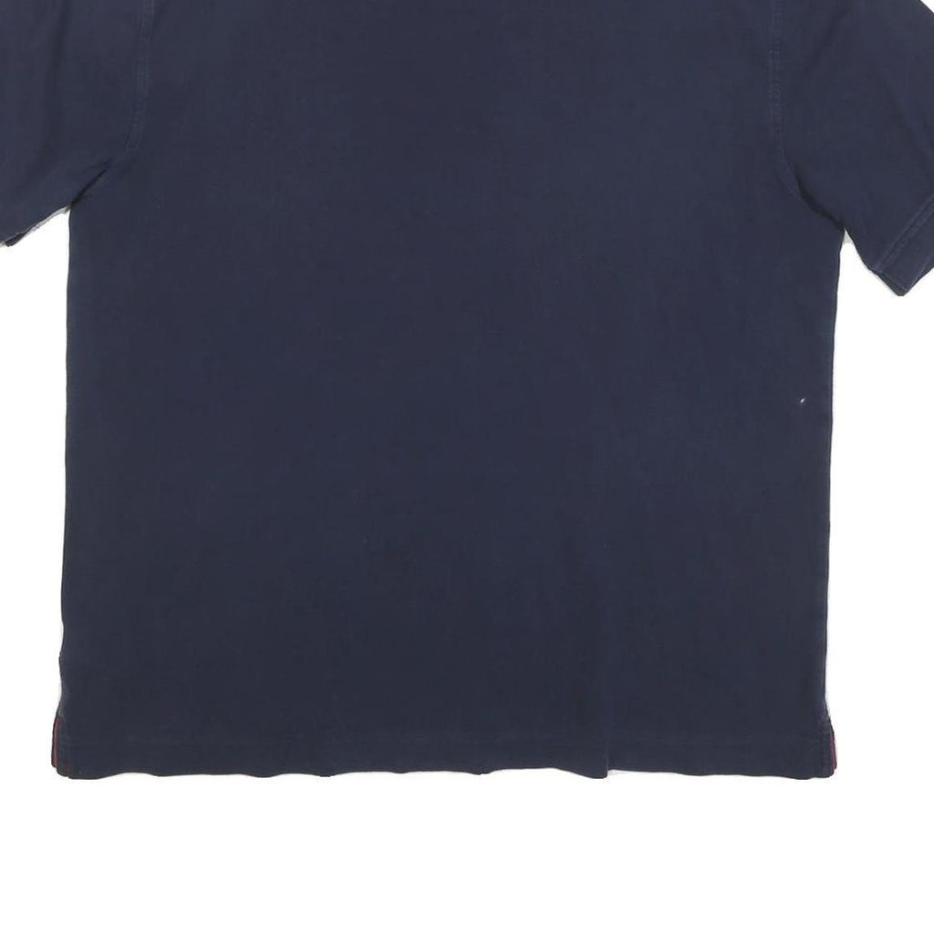 TOMMY HILFIGER Mens Navy Blue Polo Shirt Short Sleeve XL Classic Fit Crest