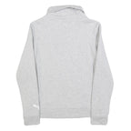 PUMA Womens Grey Cotton Blend Pullover Sweatshirt S Logo Print Soft Comfort