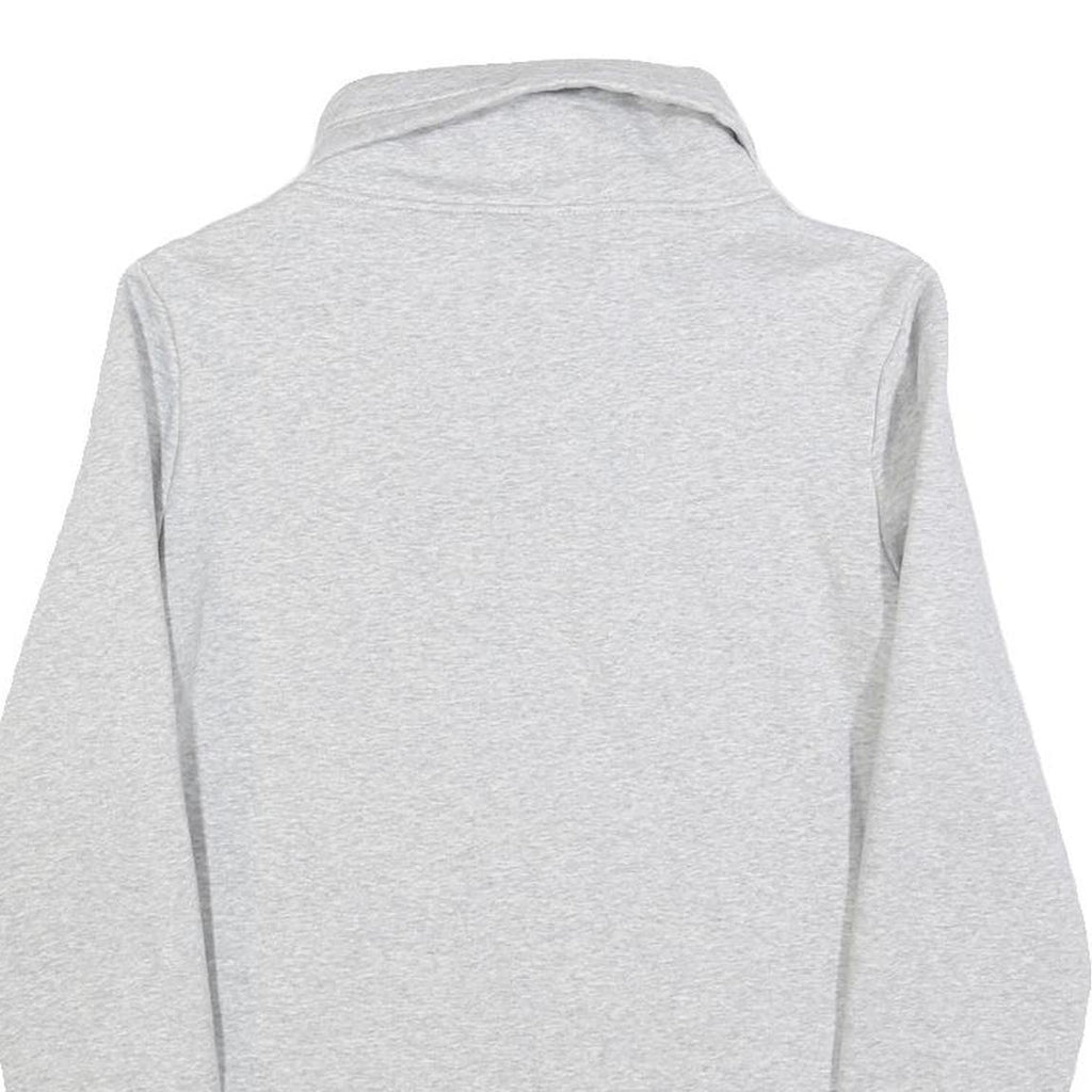 PUMA Womens Grey Cotton Blend Pullover Sweatshirt S Logo Print Soft Comfort