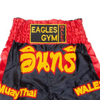 EAGLES GYM Thai Boxing Mens Sports Shorts Red Relaxed XS W22