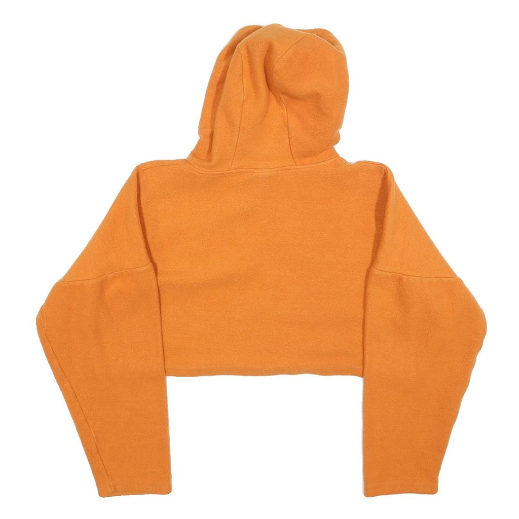 ELLESSE Womens Orange Cropped Hoodie S Casual Drawstring Hood Sweatshirt