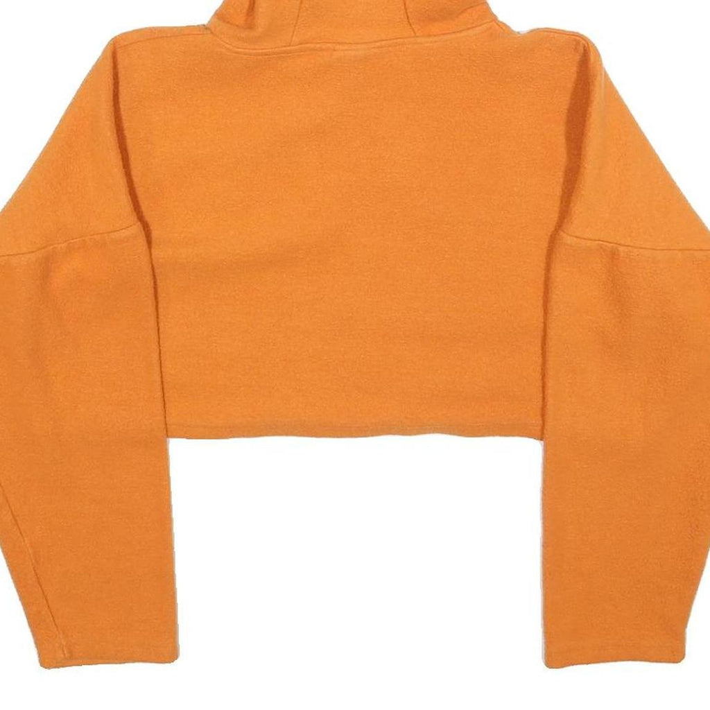 ELLESSE Womens Orange Cropped Hoodie S Casual Drawstring Hood Sweatshirt