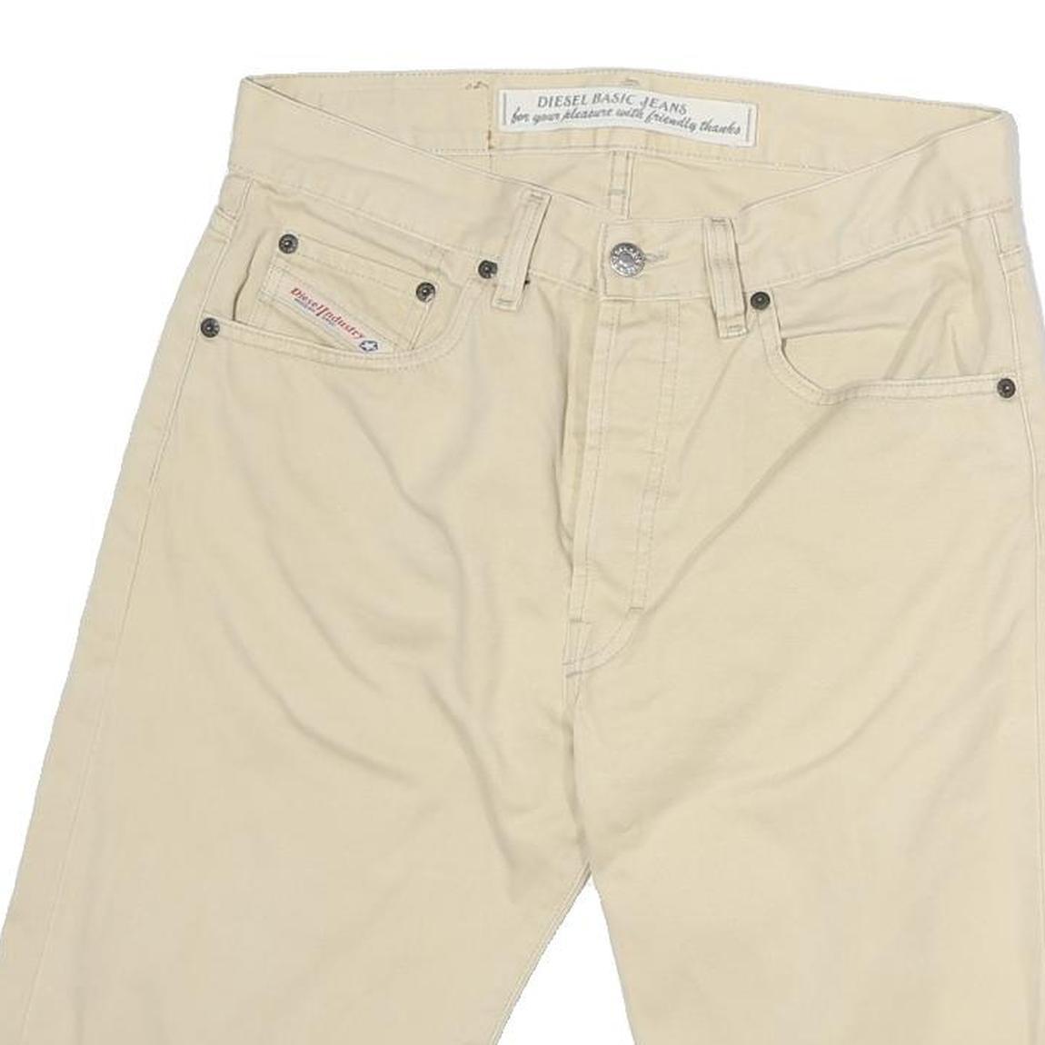 DIESEL Mens Shorts Beige Casual Plain M W30 Cotton Comfortable Stylish