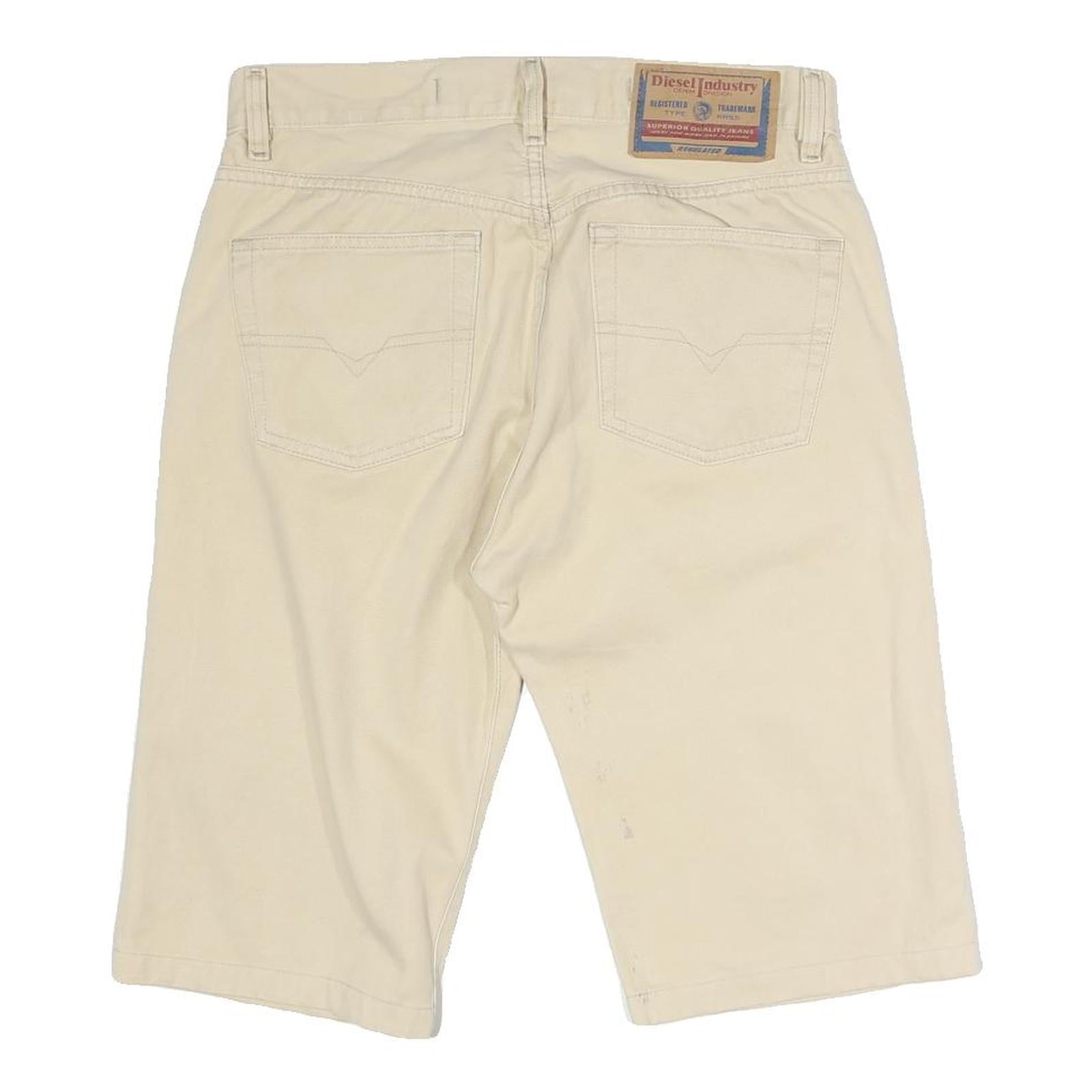 DIESEL Mens Shorts Beige Casual Plain M W30 Cotton Comfortable Stylish