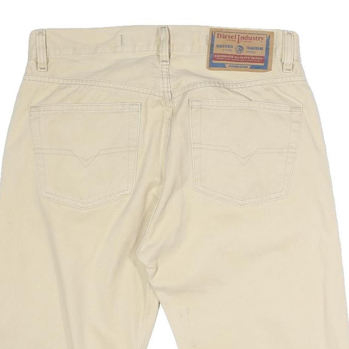 DIESEL Mens Shorts Beige Casual Plain M W30 Cotton Comfortable Stylish