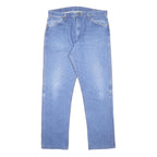 WRANGLER Mens Jeans Blue Regular Straight Denim Medium W36 L30 Classic Fit Zip