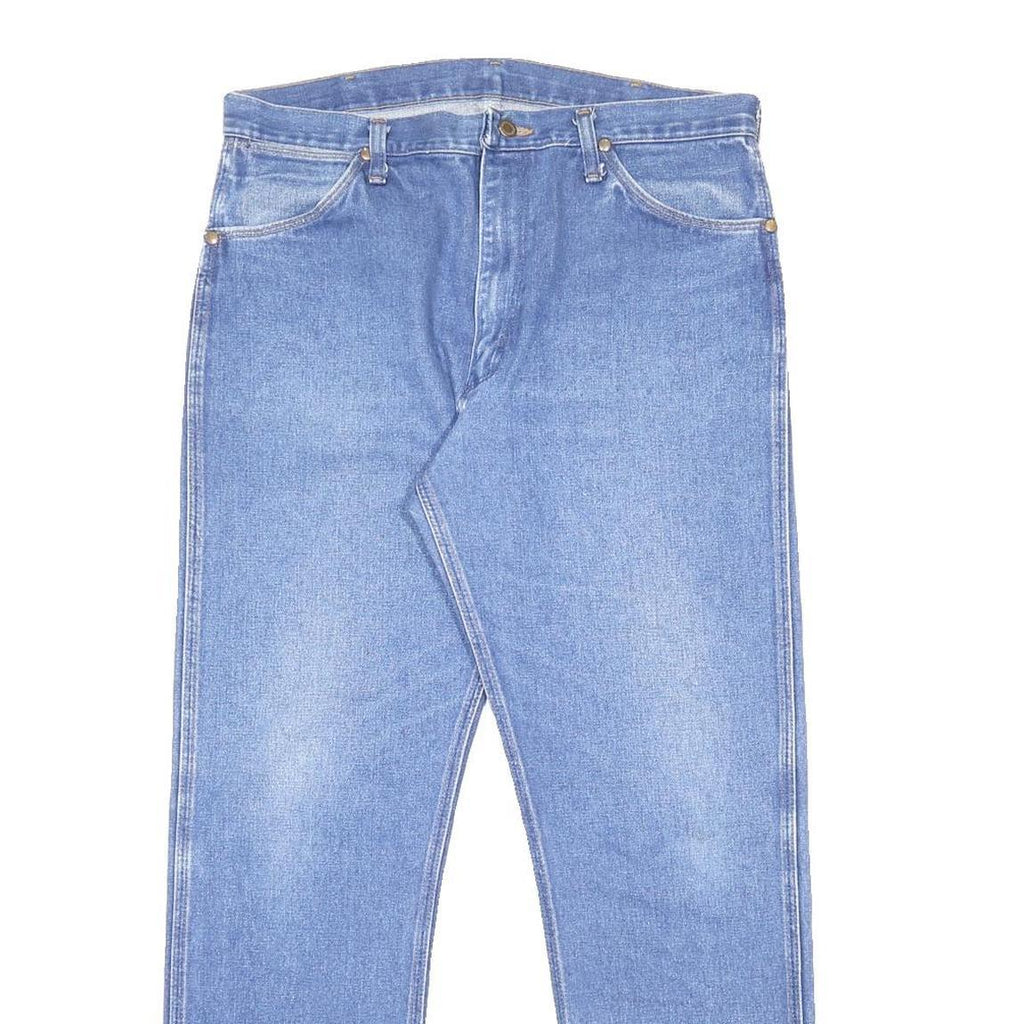 WRANGLER Mens Jeans Blue Regular Straight Denim Medium W36 L30 Classic Fit Zip
