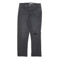 LEVI'S Womens Black Regular Straight Denim Medium W31 L28 Button Closure Jeans