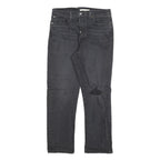 LEVI'S Womens Black Regular Straight Denim Medium W31 L28 Button Closure Jeans