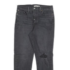 LEVI'S Womens Black Regular Straight Denim Medium W31 L28 Button Closure Jeans
