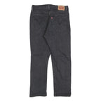 LEVI'S Womens Black Regular Straight Denim Medium W31 L28 Button Closure Jeans