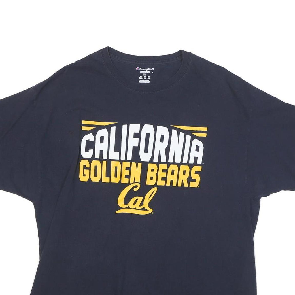 CHAMPION Mens Navy Blue California Golden Bears Graphic T-Shirt XL Crew Neck