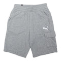 PUMA Mens Grey Sports Casual Cargo Shorts S W28 Elastic Waist Cotton Blend