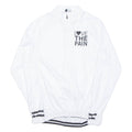 Cycling Mens Jersey White Long Sleeve 1/2 Zip S
