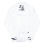 Cycling Mens Jersey White Long Sleeve 1/2 Zip S