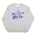 NFL Mens Grey Believe In Blue Crew Neck M American Football Sweatshirt